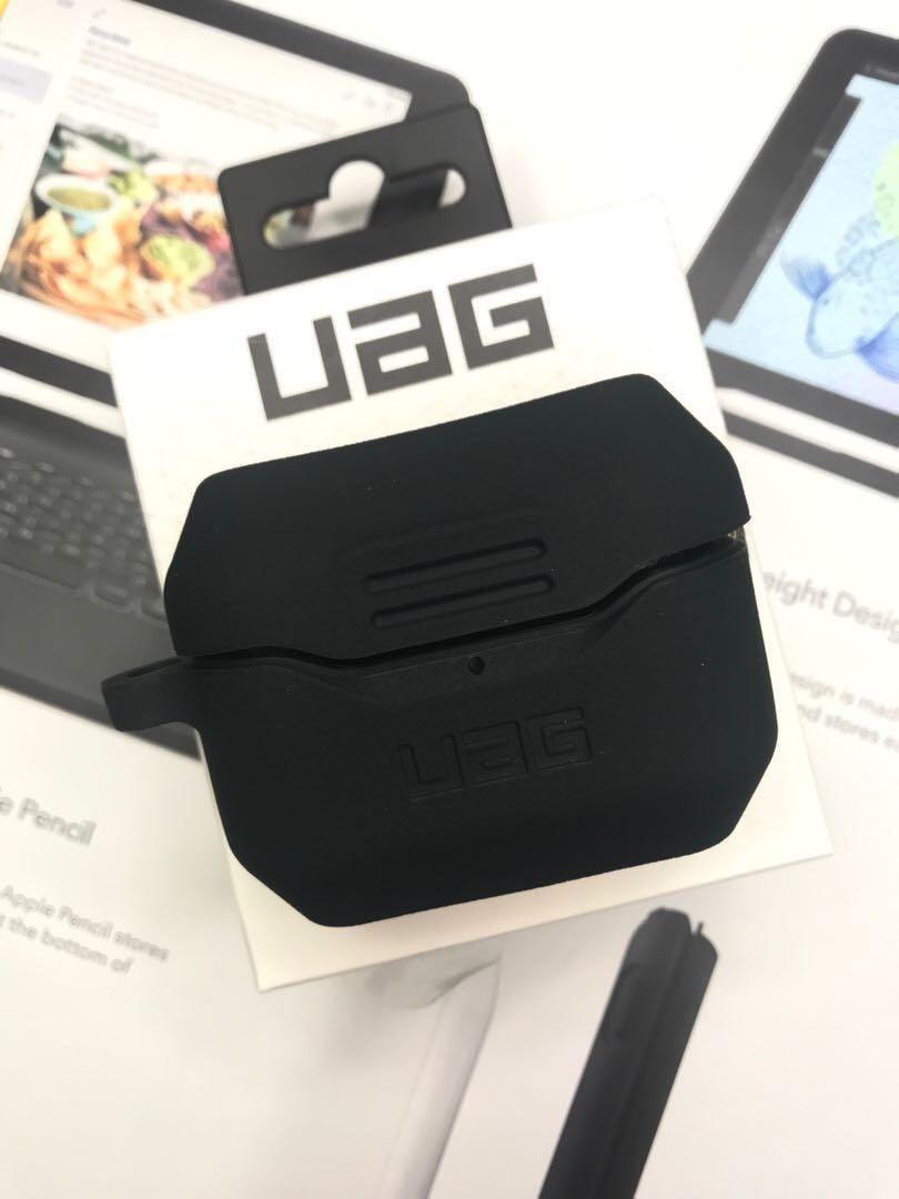 UAG Compatible with Airpods (1st & 2nd Gen) Case Full-Body Protective  Soft-Touch Silicone Case with Detachable Carabiner, Standard Issue  Silicone_001, Mallard 