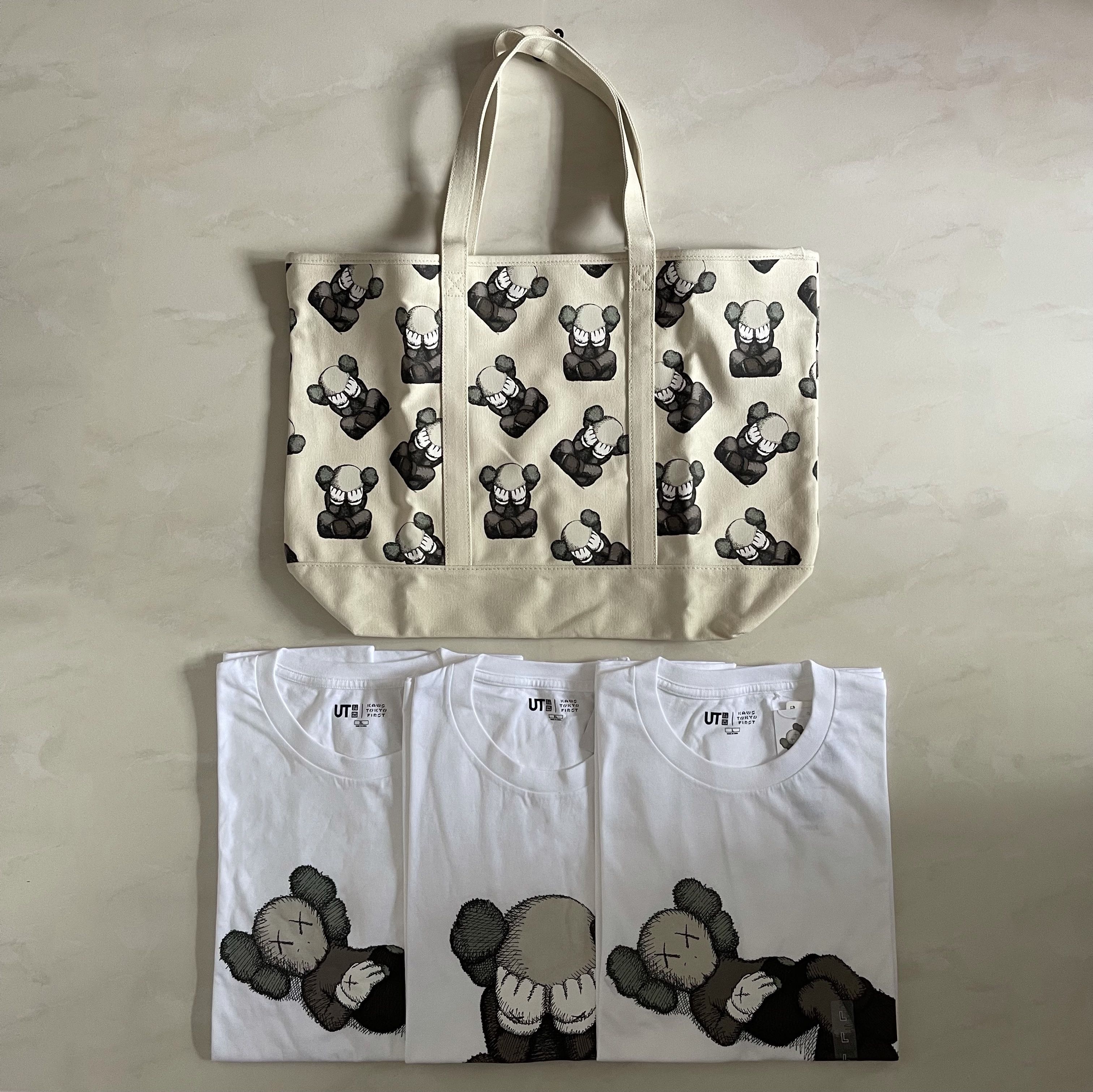 Uniqlo x Kaws Tokyo First Japan Exclusive Tee and Tote Bag, Men