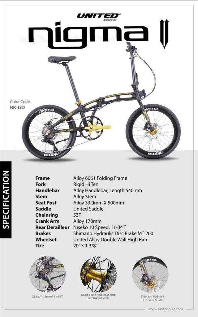 United folding 2025 bike 20