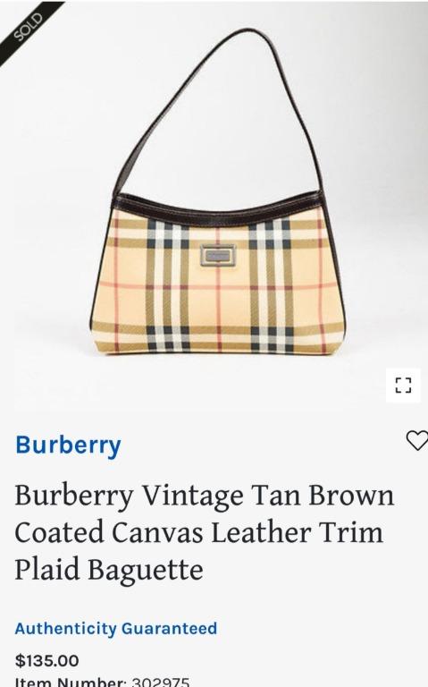 Vintage authentic burberry shoulder bag, Luxury, Bags & Wallets on Carousell