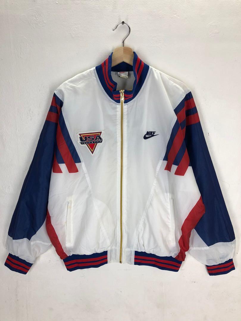 Vintage NIKE Grey Tag USA Track Field Jacket