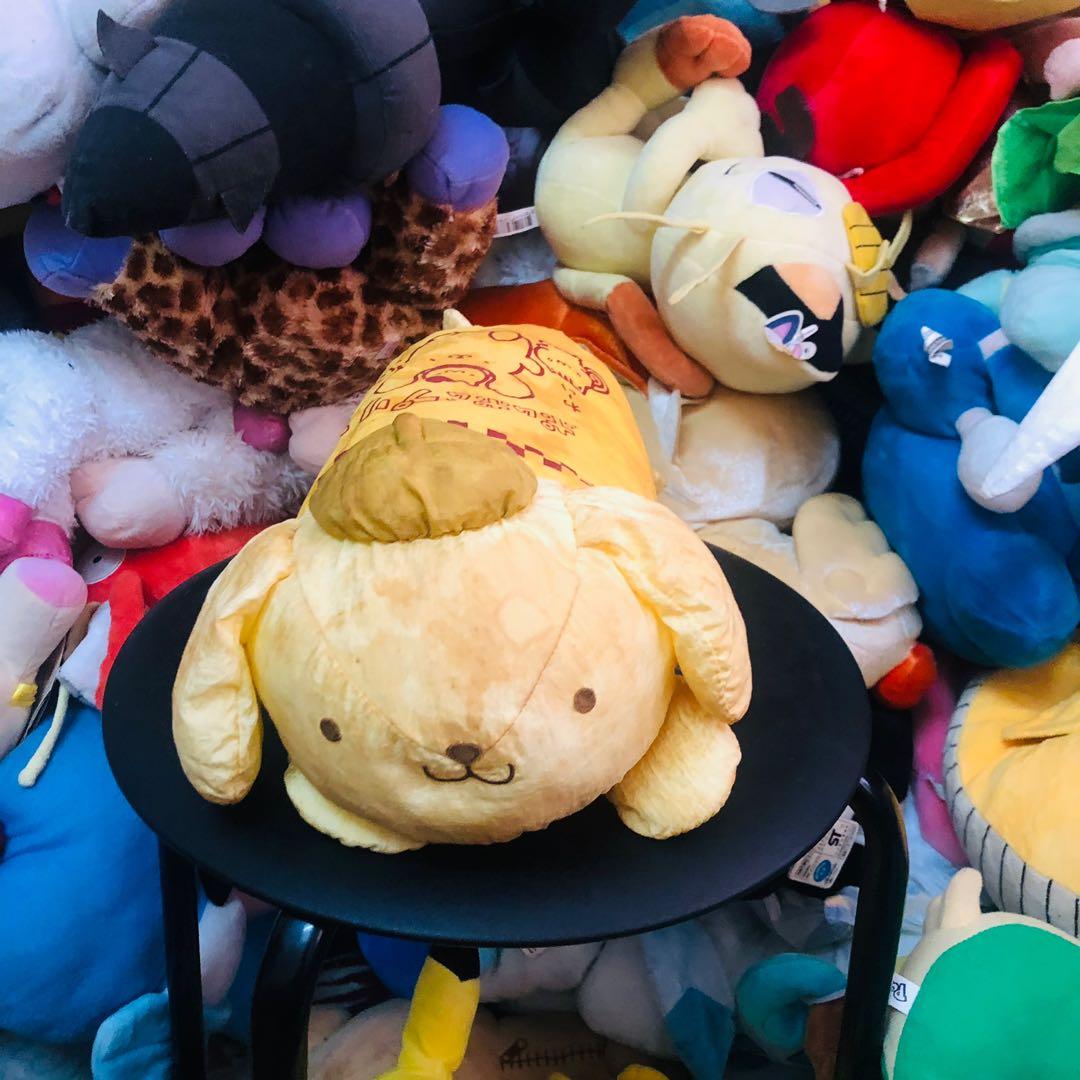 Boneka Pompompurin vintage tahun 1996, tema merchandise Sanrio