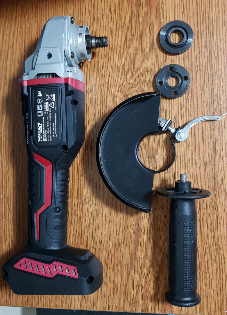 Workzone 20v cordless brushless angle grinder skin, Commercial