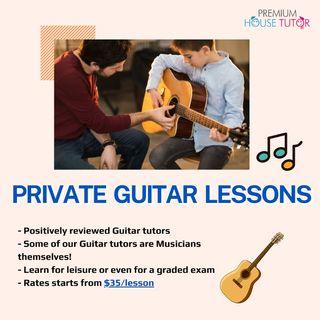 1-1 GUITAR LESSONS with Experienced Music Tutors!