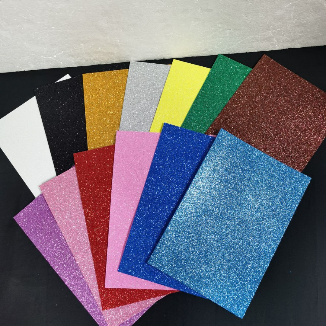 [1 Sheet/ Pack] [STK 03] Foam Sticker Foam Glitter Sheet Glitter