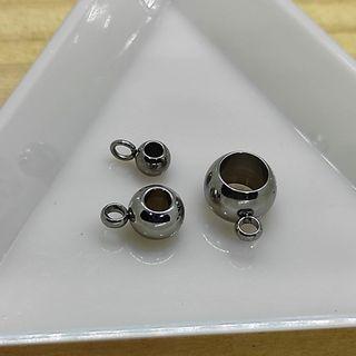 3 sizes Column Bail Beads Stainless Steel Hanger Links Bail Tube DIY Jewelry Connector