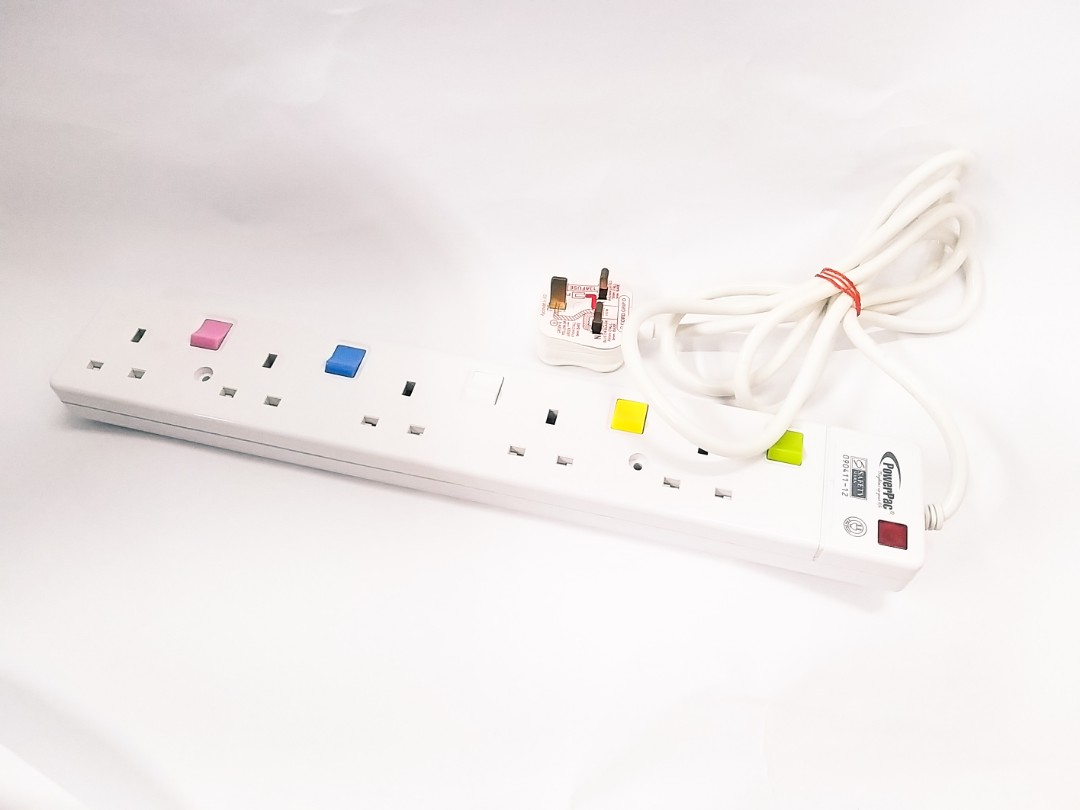 5-POINT EXTENSION CORD, TV & Home Appliances, Electrical, Adaptors ...