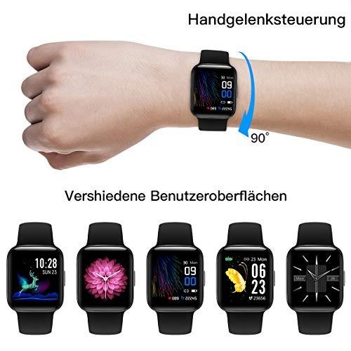 70 OFF Fitness Watch 1.54 Inch Touch Screen Cardieo Smart Watch With Heart Rate Monitor IP68 Waterproof Ladies Smart Watch For Men and Women Fitness Tracker for iPhone Android Phone Black Mobile Phone...