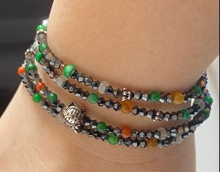 ✨✨純分享✨✨ 翡翠頸珠 手串 💫💫💫另一條至愛 將些細細嘅小珠加銀配件及施華洛世奇閃珠串成一串頸珠 或可作4圈手珠配戴64235361719298110