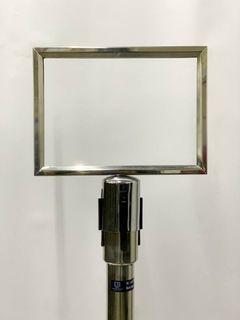 A4 Frame Landscape Detachable Signage on Q-pole