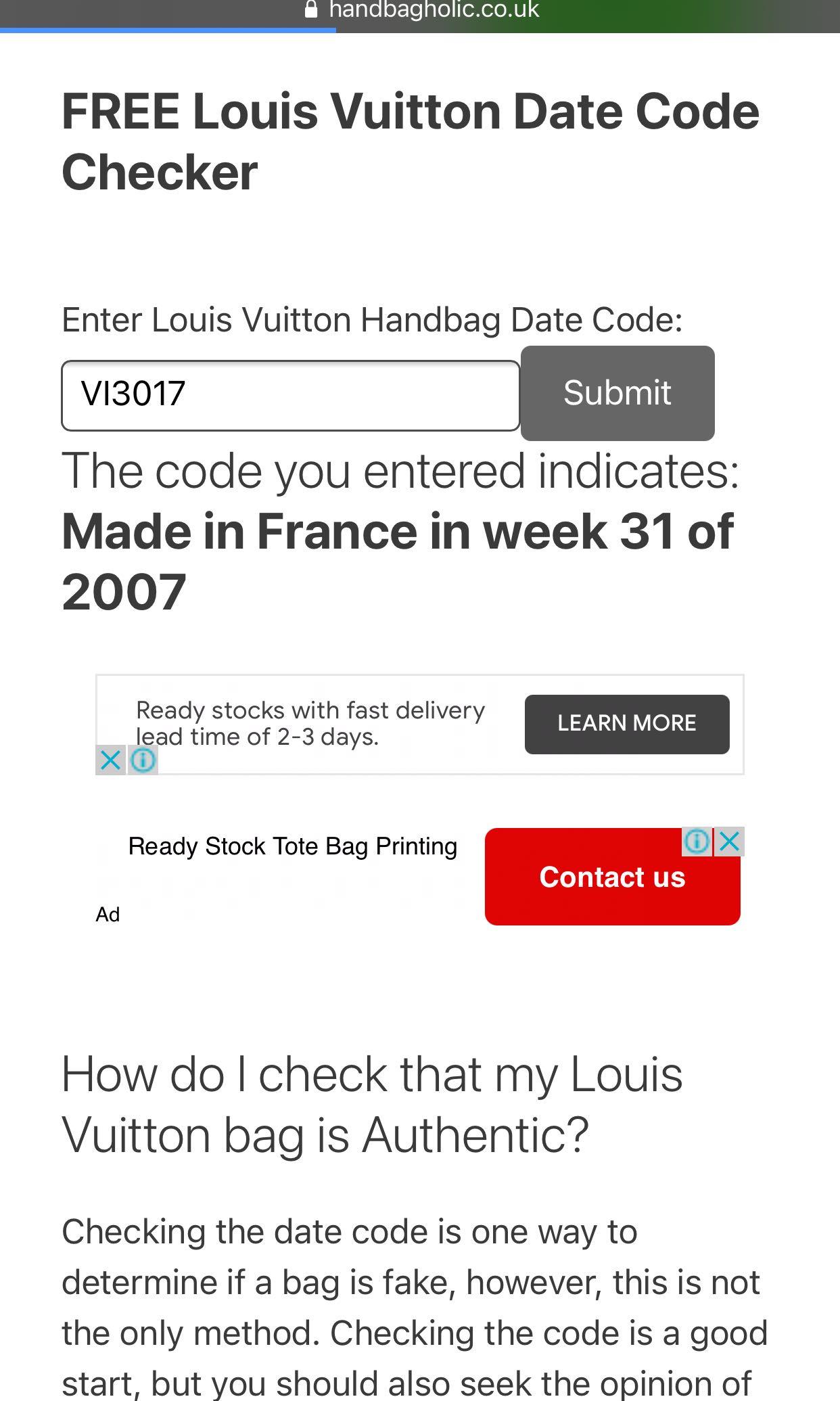 Handbagholic - Find out what the date code in your Louis Vuitton