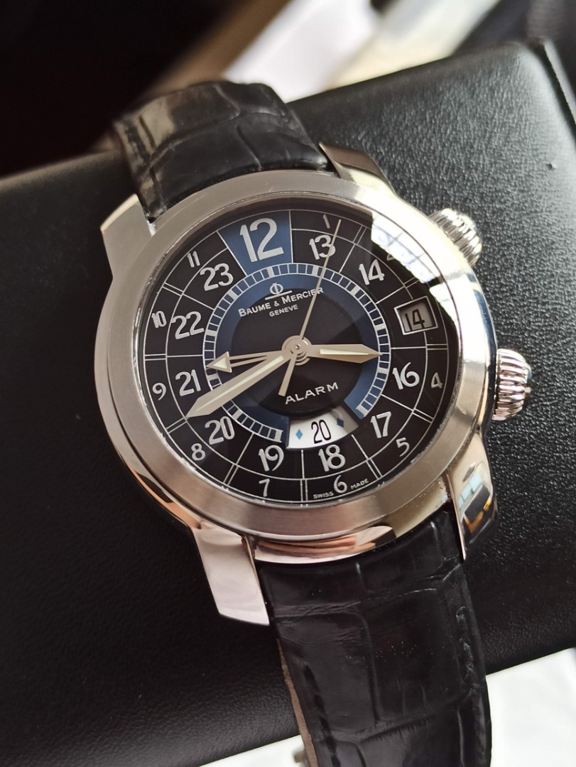 Baume and Mercier Capeland Alarm GMT, Luxury, Watches on Carousell