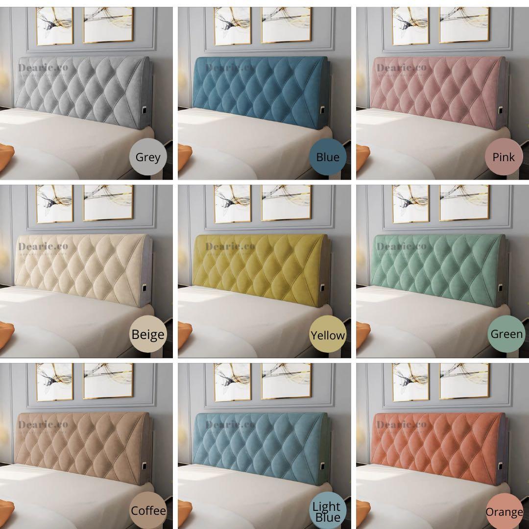 Bed Headboard Cushion Luxury fabric thickened Not a cover
