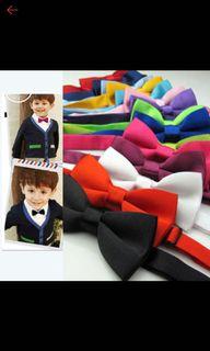 Boy Kid Child Infant Solid Color Wedding Tuxedo Bowties Tie