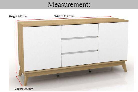Buffet store cabinet height