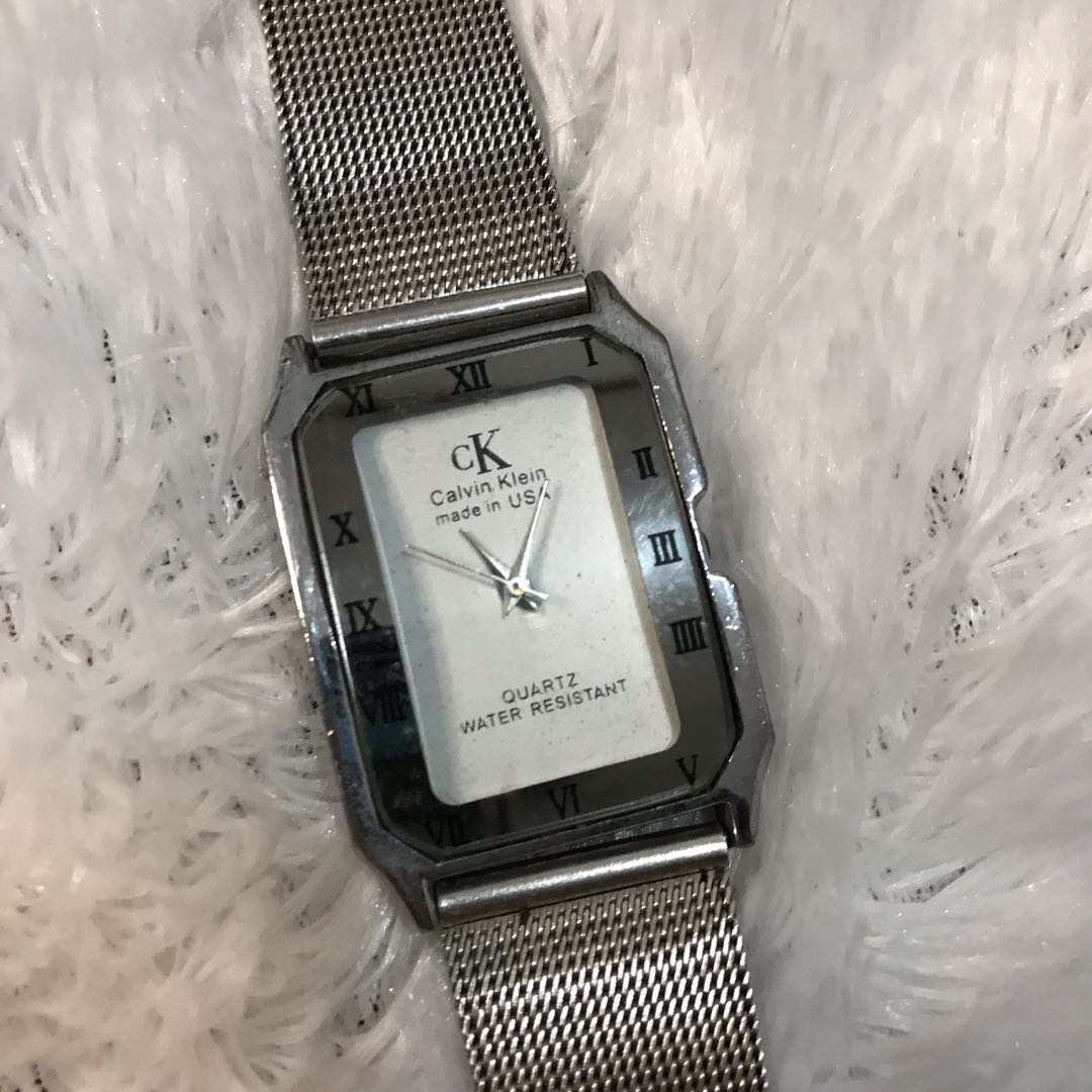 Sold At Auction CALVIN KLEIN CK Silver Tone Mesh Band 60 OFF