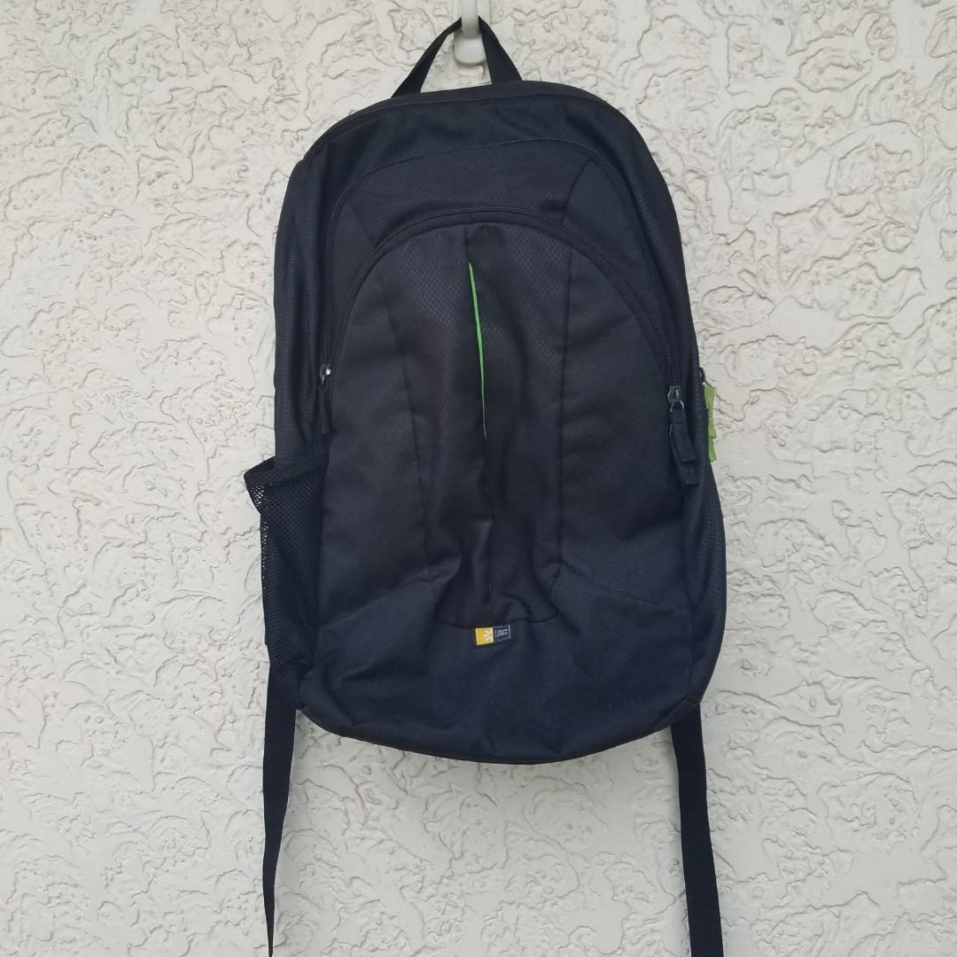 Case Logic Heavy Duty Laptop School Bag Backpack (Category: Backpacks) located in Cainta. Submitted by miss_butterball (Listing ID 1106667759, Image 1). Description: Used and preloved. Used when I used to go to college. Has 3 compartments. Front compartment has pen loops and slots. Middle compartment has pockets. Back compartment can fit a 17.5" laptop Has side pocket for water bottles and back compartment for your phone and other valuables. RFS: