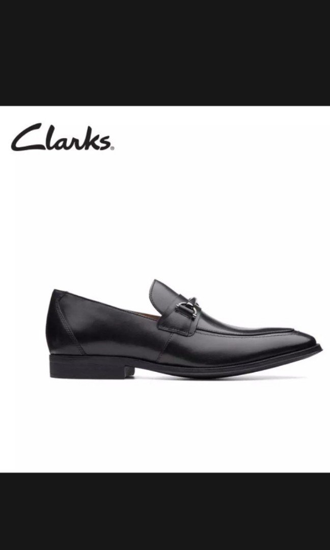 Clarks Gilman Bit black leather shoes