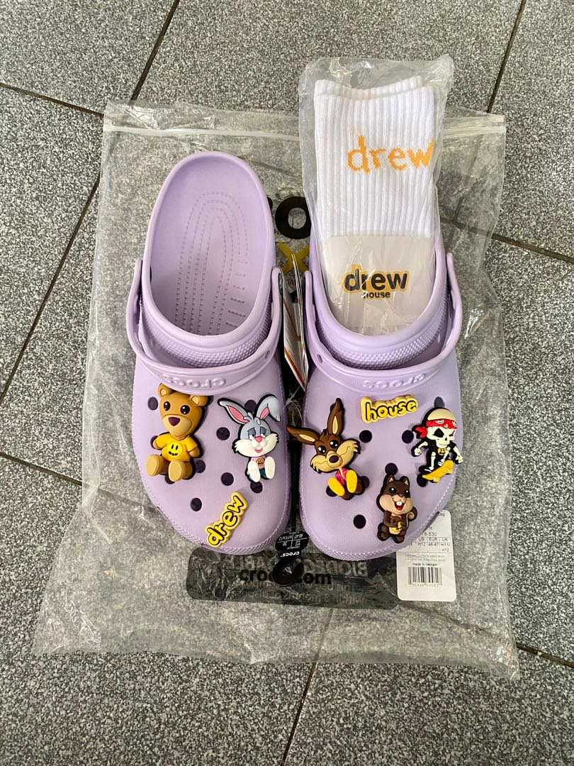 Crocs x Drew house, Men's Fashion, Footwear, Slippers & Slides on Carousell