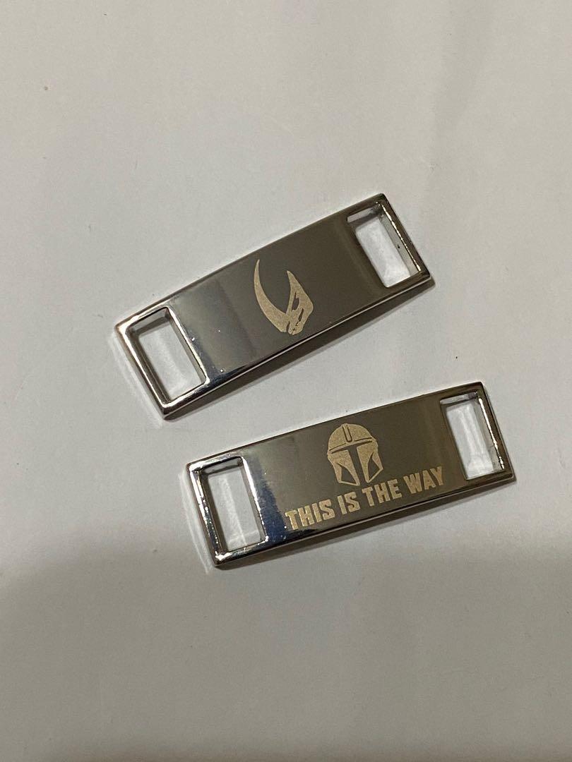 Custom Star Wars Mandalorian Shoe lace tags charms buckle, Men's