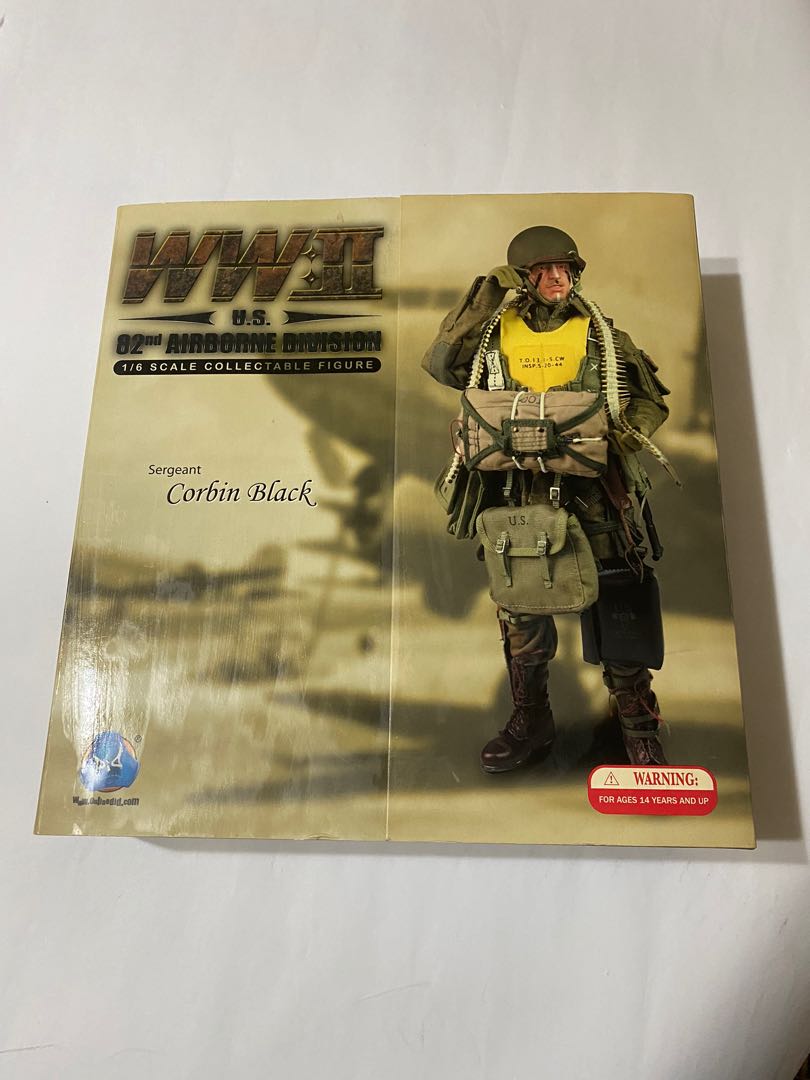 US army DID 82nd Airborne Paratrooper Corbin Black 1/6 12” military