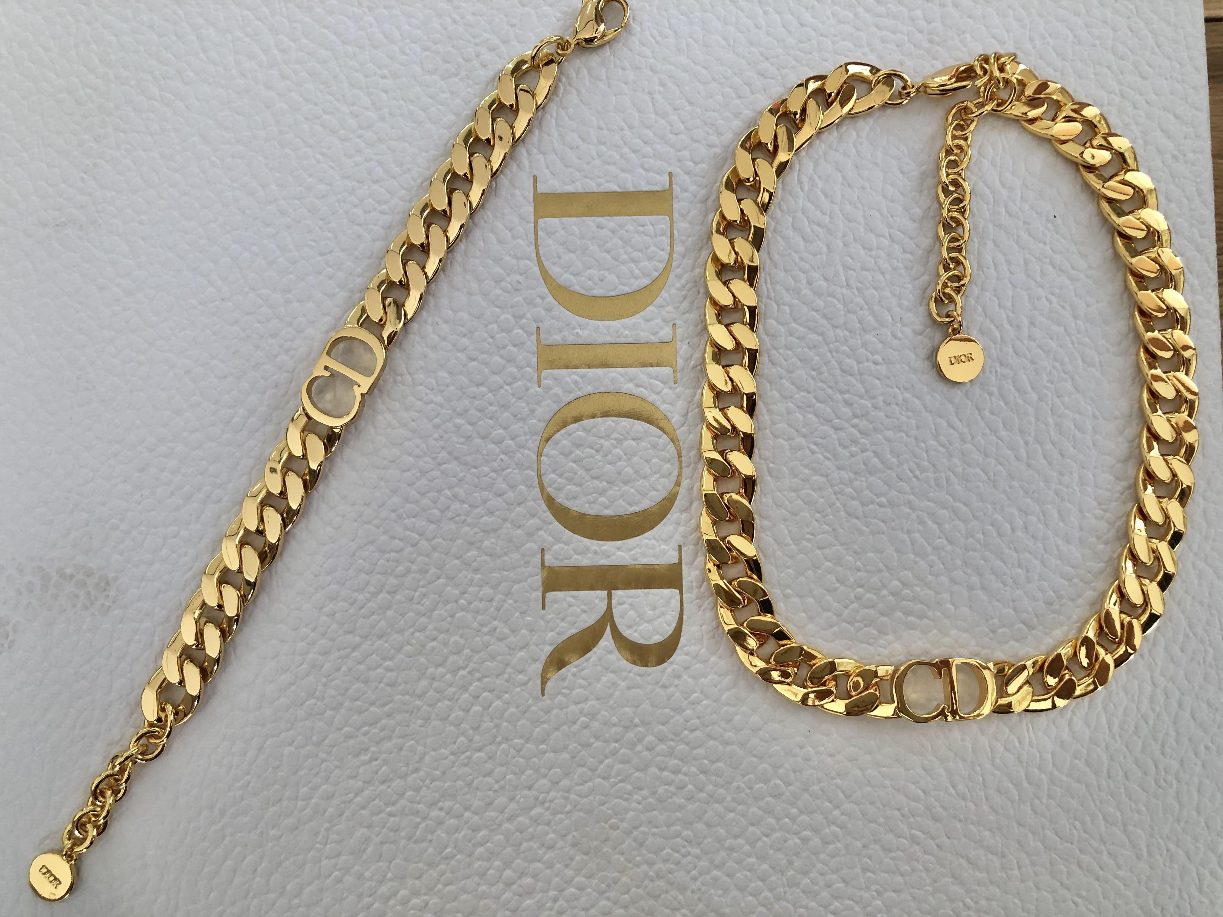 Dior cuban shop necklace