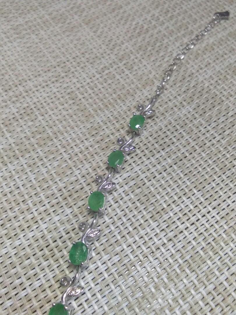 Emerald bracelet genuine