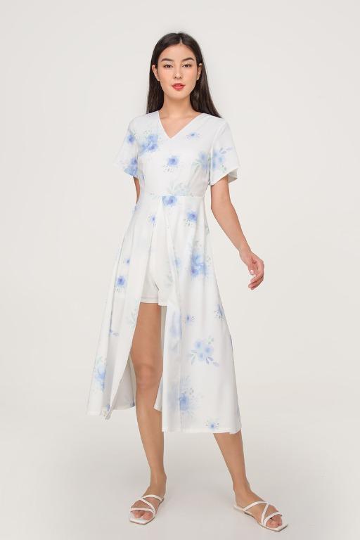 Fayth Floret Printed Duster Romper Women S Fashion Dresses Sets Rompers On Carousell