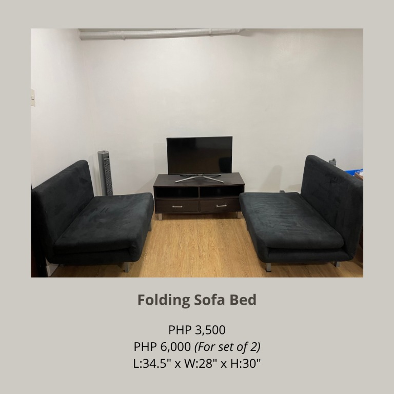 Folding Sofa Bed (One left), Furniture & Home Living, Furniture, Sofas