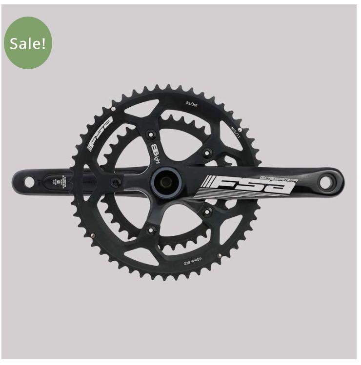FSA Gossamer BB30 Crank Arms Axle 165mm COMPACT 110mm BCD Road Bike chainset