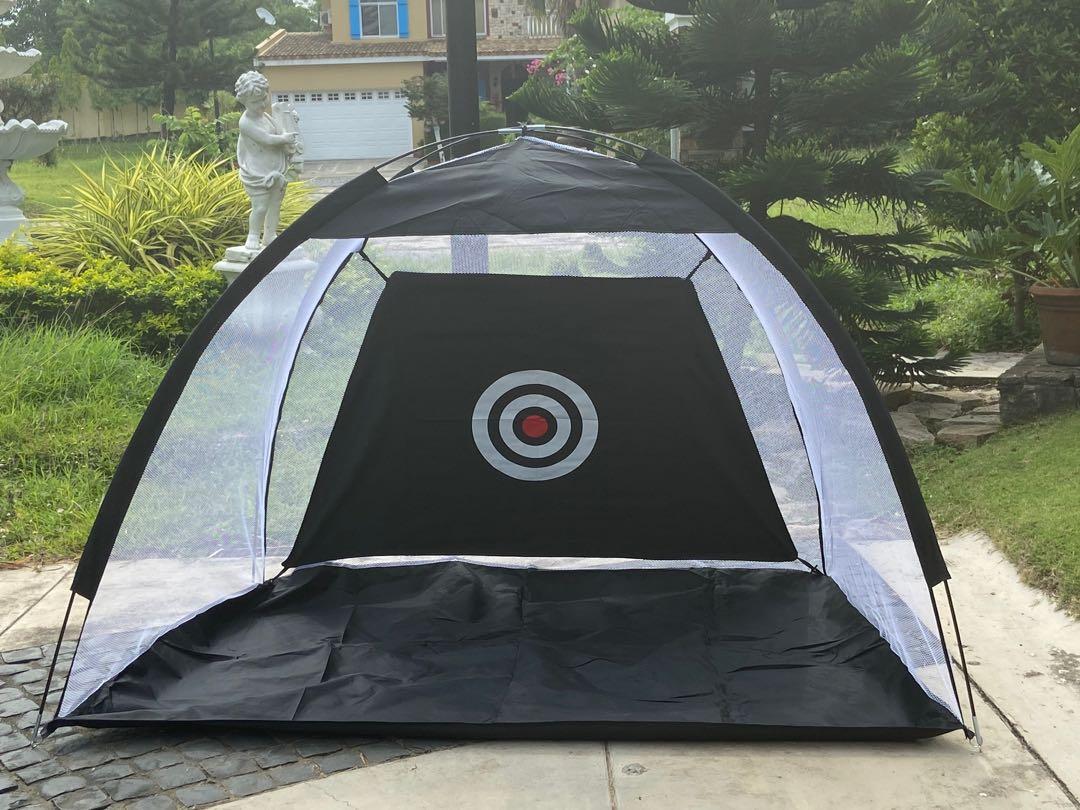 Golf practice net set (indoor or outdoor) (Category: Golf) located in Las Pinas. Submitted by poys45 (Listing ID 1106635452, Image 1). Description: - affordable and good quality portable golf net - easy to assemble and disassemble - good for indoor and outdoor use - 2 meters width x 1.4 meters height x 1.15 meters depth - okay to use both real and rubber balls - with 1 free hitting mat, 1 rubber tee and 10 rubber balls - few items remaining - del