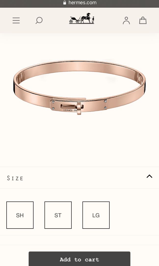 BNIB HERMES KELLY BRACELET ROSE GOLD