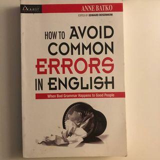 How to Avoid Common Errors in English Guide Book