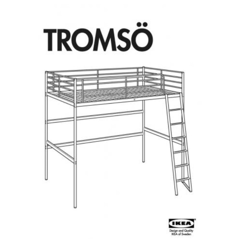Ikea Loft Bed Frame 80 Quick Deal, Ikea Tromso Bunk Bed Measurements