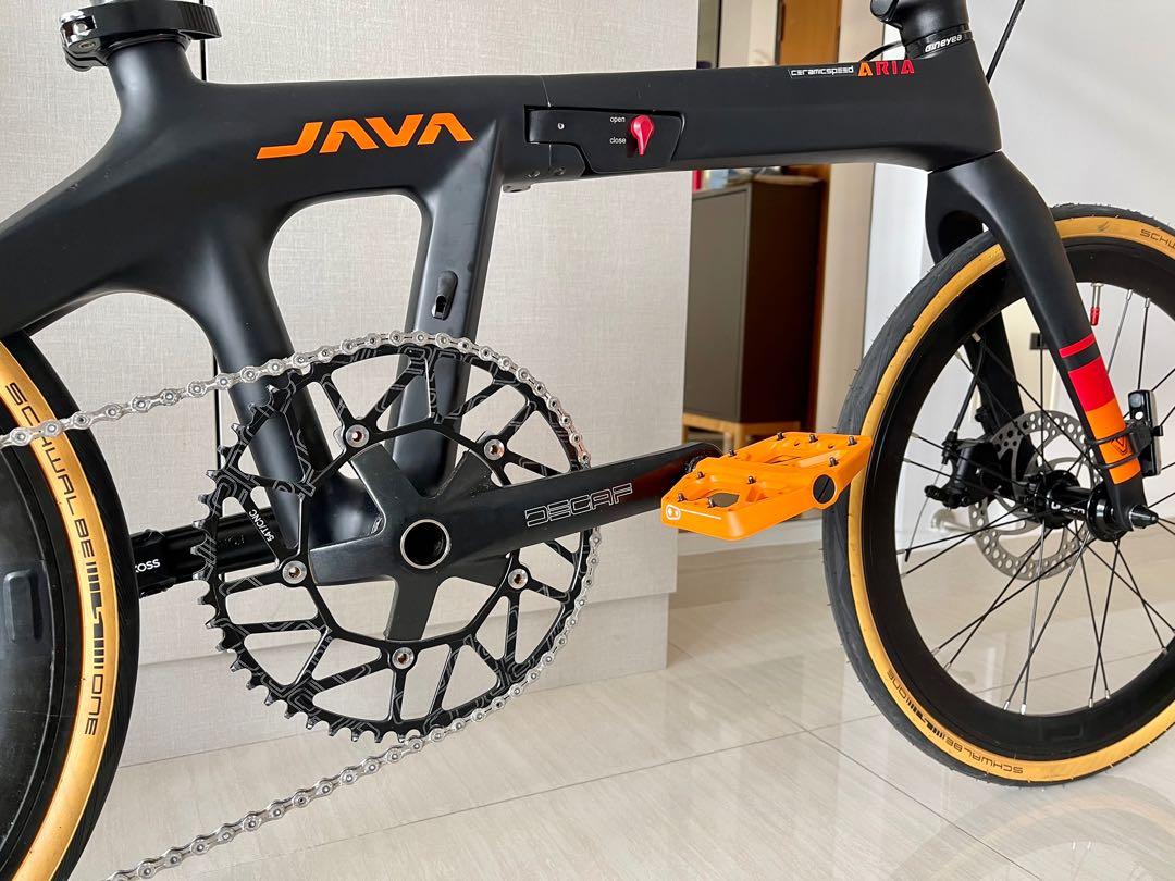 Java Aria Carbon Fibre Folding Bike 11Speed Ultegra 451 Wheels, Sports