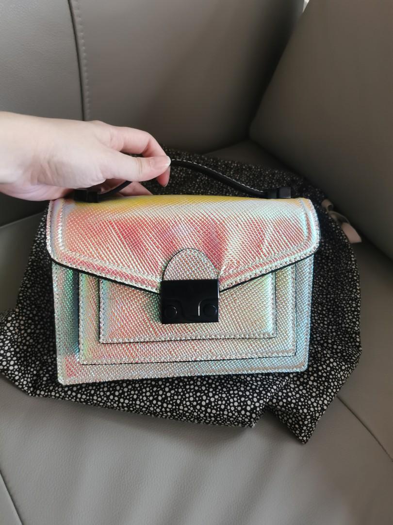 Loeffler Randall Mini Rider Crossbody Bag Pearl Women s Fashion