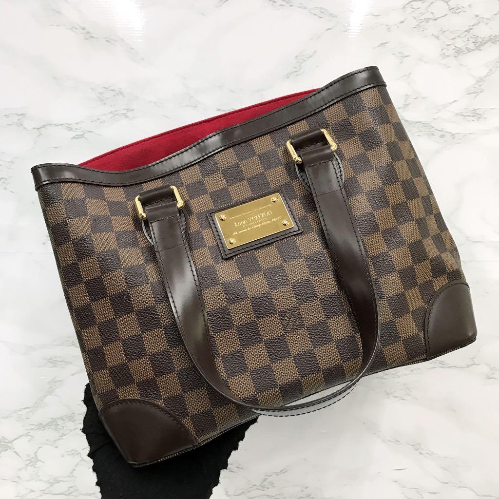 LOUIS VUITTON Damier Canvas Hampstead GM Bag, Luxury, Bags & Wallets on  Carousell