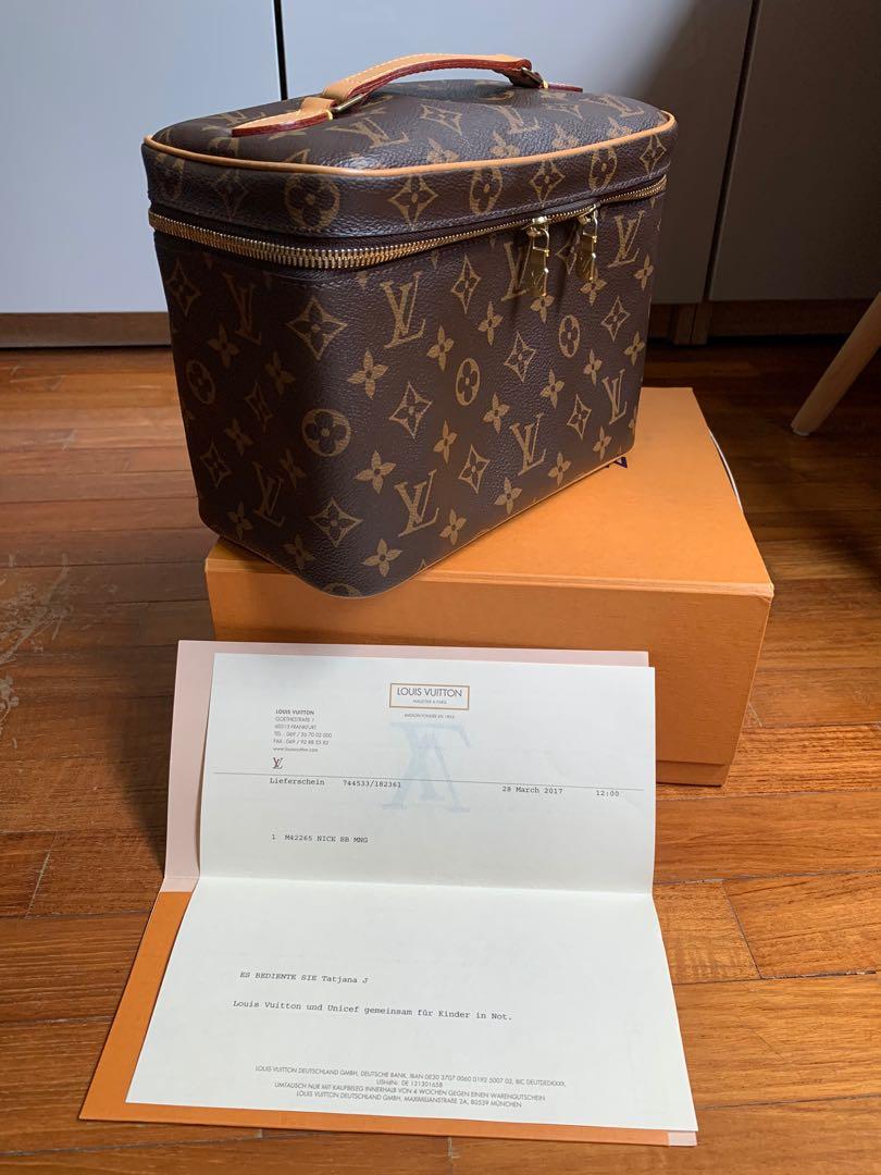 Louis Vuitton Monogram Nice BB Toiletry Bag NEW