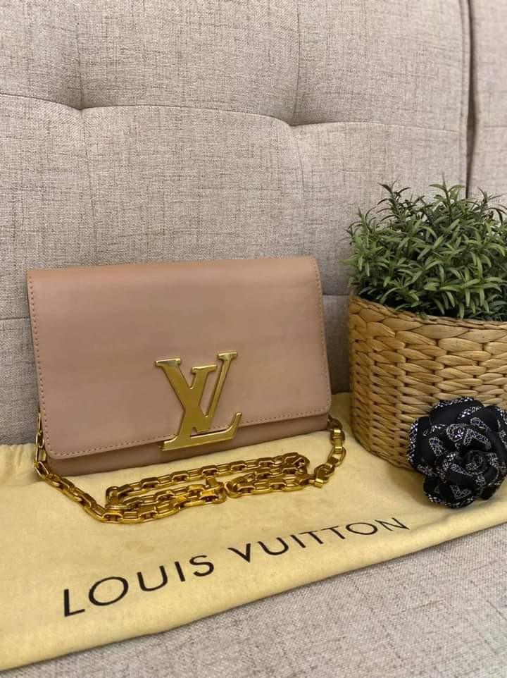 Louis Vuitton Pochette Louise MM Chaine Nude in GHW, Luxury, Bags & Wallets  on Carousell