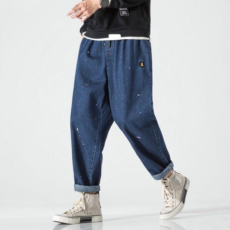 M-5XL 藍黑🇯🇵🇰🇷百搭男裝闊身款休閒鬆身款復古工裝褲牛仔褲闊腳褲, 男裝, 褲&半截裙, 長褲- Carousell M-5Xl 藍黑🇯🇵🇰🇷百搭男裝闊身款休閒鬆身款復古工裝褲牛仔褲闊腳褲, 男裝, 褲&半截裙, 長褲- Carousell