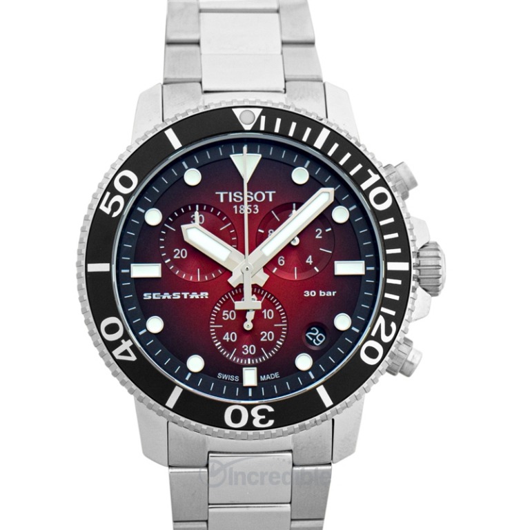 NEW Tissot T Sport Quartz Red Dial Stainless Steel Men s Watch