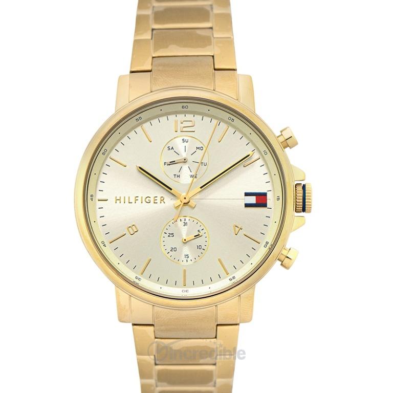 NEW Tommy Hilfiger Gold Steel Men s Multi function Watch 1710415