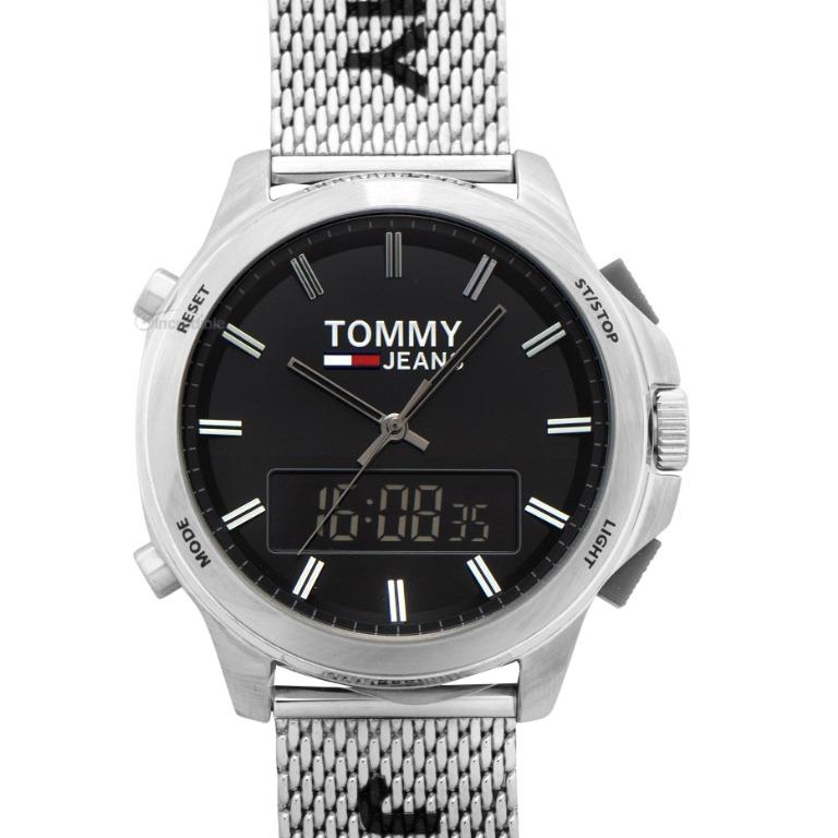 NEW Tommy Hilfiger Quartz Black Dial Stainless Steel Men s Watch 1791765