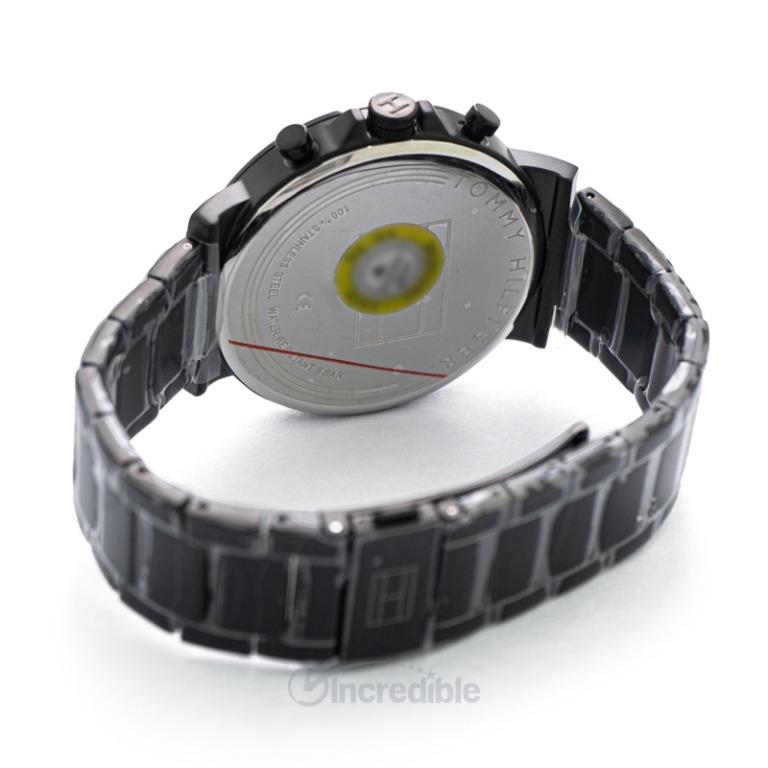 NEW Tommy Hilfiger Quartz Black Dial Stainless Steel Men s Watch 1710414