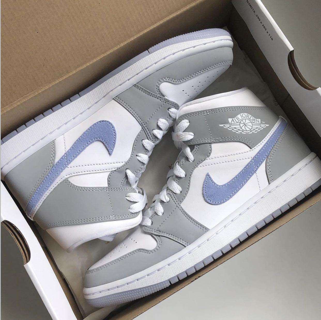 Nike air jordan discount 1 mid wolf grey