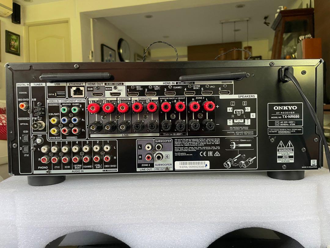 Onkyo TX NR686 Network Receiver, Audio, Soundbars, Speakers