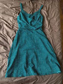 Playdress Green & White Polka Dot A-line Dress