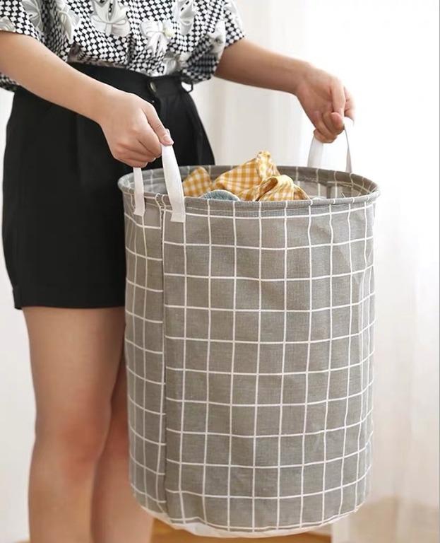Polka Dot Laundry Basket l Laundry Bag l Foldable Laundry Basket