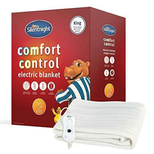 SALE Silentnight Comfort Control Electric Blanket, White, King, Furniture u0026  Home Living, Bedding u0026 Towels on Carousell