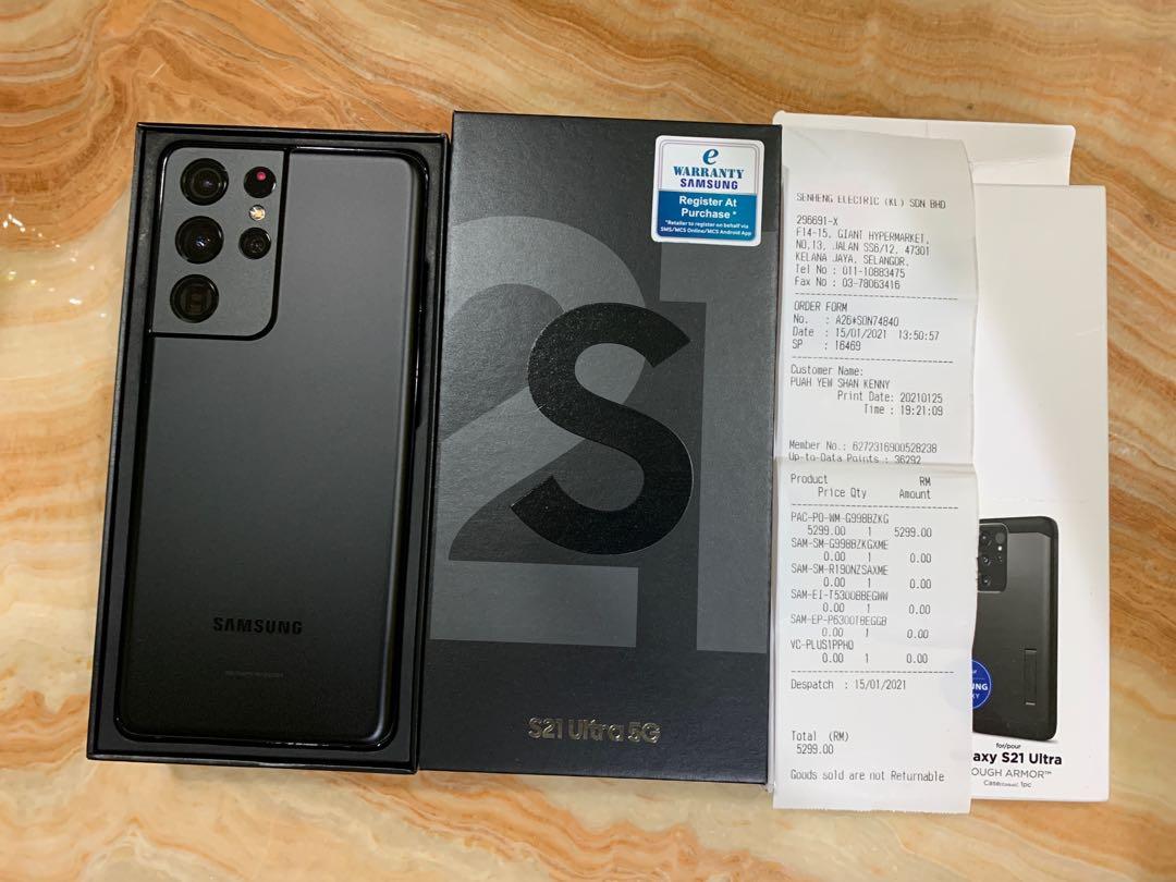 Samsung S21 Ultra 12gb 256gb Warranty till Jan 2022, Mobile Phones 